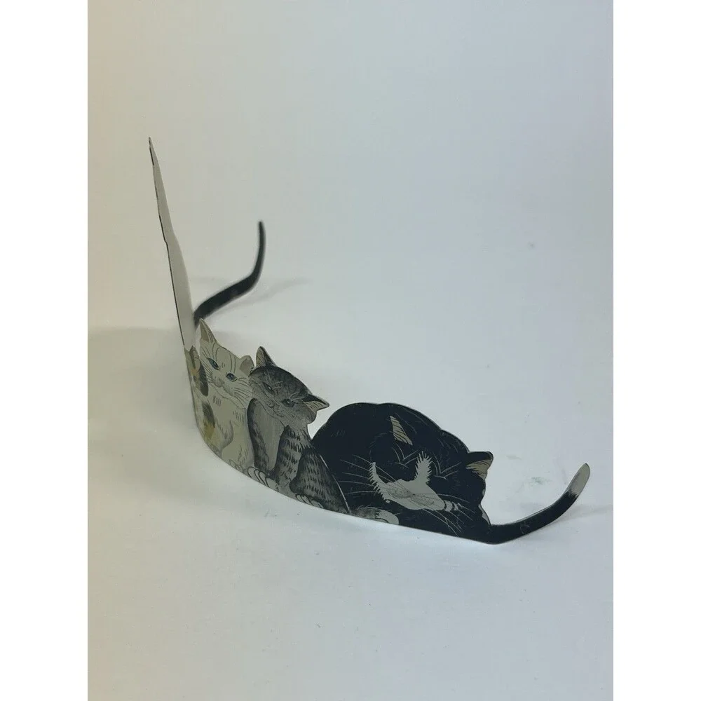 Kitty Ohio Wholesale Cute Cats Bendable Tail Vintage Rare Cottage Core Metal